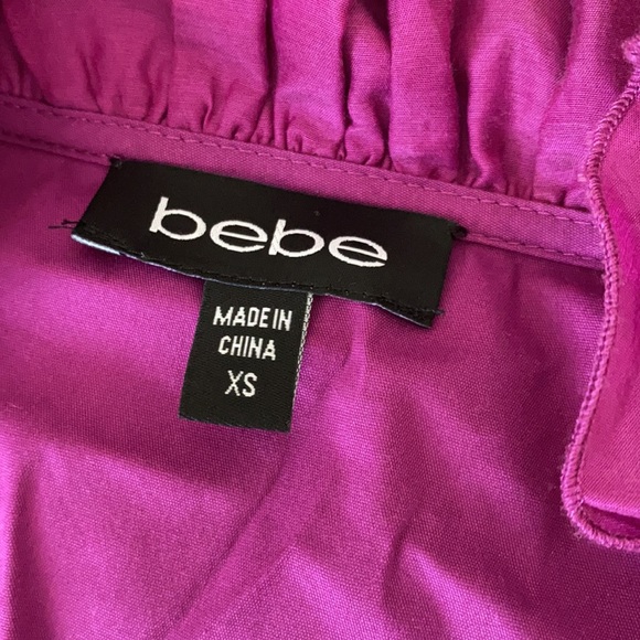 BEBE ruffled shoulder top - Picture 3 of 8